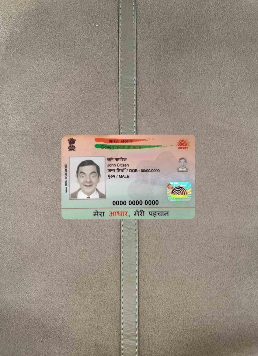 Printable India Aadhaar PVC Card photolook sample